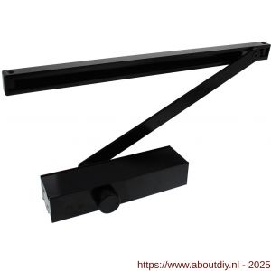 Intersteel Living 4801 deurdranger 124 met glijarm 207x55x40 mm zwart - A26008339 - afbeelding 1