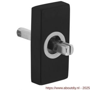 Intersteel 6050 basisplaat rechthoekig voor raamkruk hals diameter 16 mm insteeklengte stift 7x35 mm RVS zwart - A26008340 - afbeelding 1