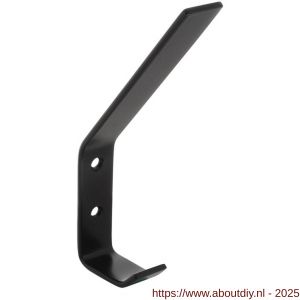 Intersteel Living 6950 kapstokhaak gebogen 140x80 mm zwart - A26009210 - afbeelding 1