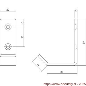 Intersteel Living 6950 jashaak gebogen zwart - A26009211 - afbeelding 2