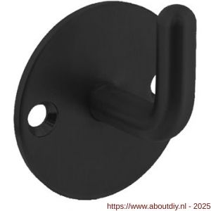 Intersteel Living 6950 jashaak op ronde achterplaat diameter 45 mm zwart - A26009212 - afbeelding 1