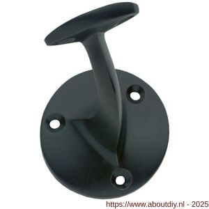 Intersteel Living 7245 leuninghouder opschroevend vlak zadel mat zwart - A26003983 - afbeelding 1