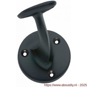 Intersteel Living 7245 leuninghouder opschroevend hol zadel mat zwart - A26003967 - afbeelding 1