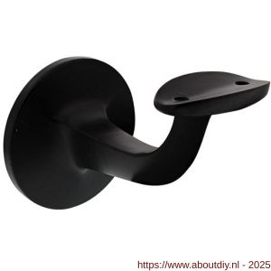 Intersteel Living 7245 leuninghouder centraal hol zadel blind zwart - A26003960 - afbeelding 1