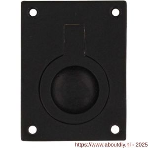 Intersteel Living 7526 luikring recht 41x31 mm zwart - A26009966 - afbeelding 1