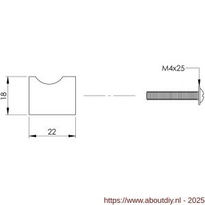 Intersteel Living 8520 meubelknop vingergrip diameter 18 mm zwart - A26009220 - afbeelding 2