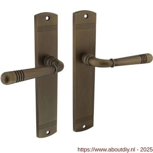 Intersteel 1705 deurkruk Helena op schild afgerond 235x45 mm blind gebruineerd - A26008343 - afbeelding 1