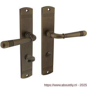 Intersteel 1705 deurkruk Helena op schild afgerond 235x45 mm WC 78/8 mm gebruineerd - A26008346 - afbeelding 1
