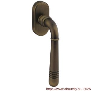 Intersteel 6170 raamkruk Helena op ovaal rozet gebruineerd - A26008364 - afbeelding 1