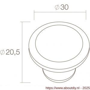 Intersteel 8480 meubelknop rond-kabel diameter 30 mm antiek - A26004159 - afbeelding 2