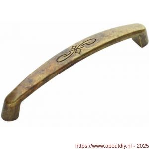 Intersteel 8756 meubelgreep motief bloem 128 mm antiek - A26004422 - afbeelding 1