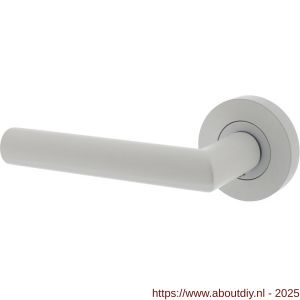 Intersteel 1693 deurkruk gatdeel links Bastian op rozet verdekt diameter 52x10 mm met nokken wit - A26009233 - afbeelding 1
