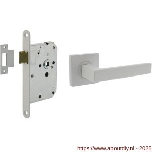 Intersteel Living 1713 set loopslot wit met deurkruk Hera op rozet 55x55 mm wit - A26011057 - afbeelding 1