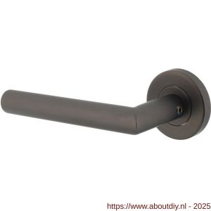 Intersteel 1272 deurkruk gatdeel links Jura op rozet verdekt diameter 53x8 mm met nokken antraciet grijs - A26010360 - afbeelding 1