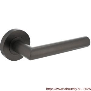 Intersteel Living 1693 deurkruk Bastian op rozet verdekt diameter 52x10 mm met nokken antraciet grijs - A26009979 - afbeelding 1
