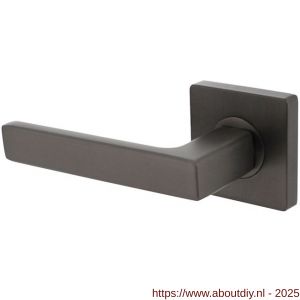 Intersteel 1713 deurkruk gatdeel links Hera op rozet verdekt 55x55x10 mm met nokken antraciet grijs - A26010386 - afbeelding 1
