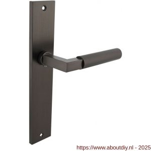 Intersteel 1742 deurkruk gatdeel rechts Baustil op schild rechthoekig 245x45 mm blind antraciet grijs - A26010399 - afbeelding 1