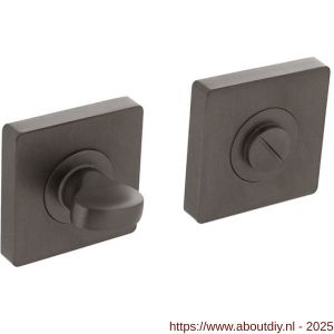 Intersteel Living 3185 WC-sluiting verdekt 55x55x10 mm met nokken en stift 8x8 mm antraciet grijs - A26010010 - afbeelding 1