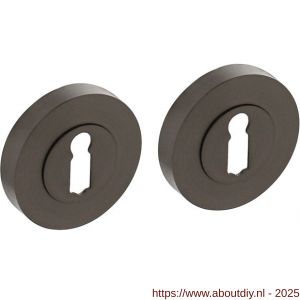 Intersteel Living 3476 sleutelrozetten verdekt diameter 52x10 mm met nokken antraciet grijs - A26011013 - afbeelding 1