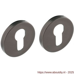 Intersteel 3512 cilinderrozetten verdekt diameter 53x8 mm met nokken antraciet grijs - A26011355 - afbeelding 1