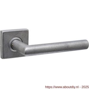 Intersteel 0611 deurkruk gatdeel Jura op rozet verdekt 53x53X10 mm RVS getrommeld - A26011266 - afbeelding 1