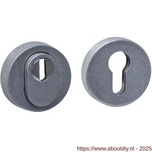 Intersteel 3755 SKG3 veiligheidsrozetten rond verdekt diameter 52x12 mm profielcilindergat met kerntrekbeveiliging RVS getrommeld - A26010859 - afbeelding 1
