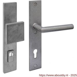 Intersteel 3962 SKG3 veiligheidsbeslag rechthoekig 250x50 mm greep-kruk Jura profielcilindergat 92 mm met kerntrekbeveiliging RVS getrommeld - A26010849 - afbeelding 1