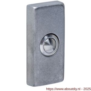 Intersteel 3990 deurbel rechthoekig 65x30x10 mm verdekt RVS getrommeld - A26010845 - afbeelding 1