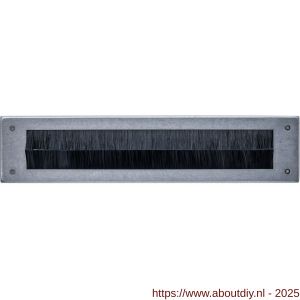 Intersteel 4015 tochtwering rechthoekig 340x76 mm RVS getrommeld - A26010842 - afbeelding 1