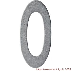 Intersteel 4020 huisnummer 0 150 mm RVS getrommeld - A26010840 - afbeelding 1