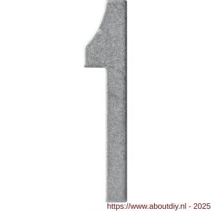 Intersteel 4020 huisnummer 1 150 mm RVS getrommeld - A26010839 - afbeelding 1