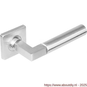 Intersteel 0378 deurkruk gatdeel Baustil op rozet verdekt 53x53x8 mm met nokken RVS - A26005250 - afbeelding 1