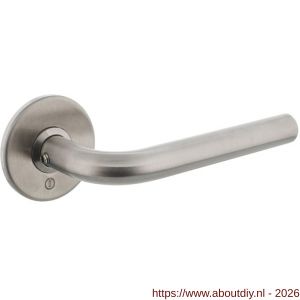 Intersteel Living 0566 deurkruk Recht diameter 16 mm op rozet verdekt diameter 53x5 mm RVS - A26000457 - afbeelding 1