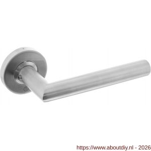 Intersteel 0583 deurkruk Jura op rozet verdekt diameter 53x10 mm RVS - A26000472 - afbeelding 1