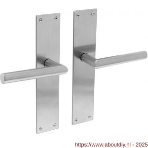 Intersteel Essentials 0583 deurkruk Jura met schild rechthoekig 250x55x2 mm blind RVS - A26008401 - afbeelding 1