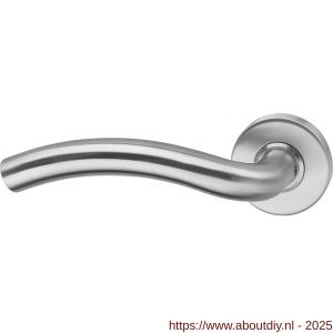 Intersteel 0616 deurkruk gatdeel links Lisa op rozet verdekt diameter 53x10 mm RVS - A26000760 - afbeelding 1