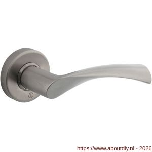 Intersteel 0619 deurkruk gatdeel rechts Vlinder op rozet verdekt diameter 53x10 mm RVS - A26000499 - afbeelding 1