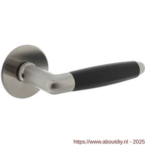 Intersteel 0631 deurkruk gatdeel Combinatie met rozet zelfklevend diameter 55x2 mm RVS-zwart - A26010449 - afbeelding 1