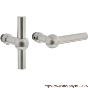 Intersteel 0633 deurkruk L/T bol RVS - A26007470 - afbeelding 1