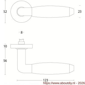Intersteel Living 0640 deurkruk Combinatie op rozet verdekt diameter 53x10 mm RVS-zwart - A26007346 - afbeelding 2