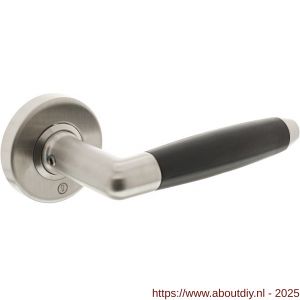 Intersteel 0640 deurkruk gatdeel Combinatie op rozet verdekt diameter 53x10 mm RVS-zwart - A26001493 - afbeelding 1
