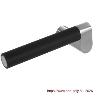Intersteel 0732 deurkruk gatdeel links Munnikhof Dock Black met rozet verdekt diameter 53x5 mm RVS - A26005419 - afbeelding 1
