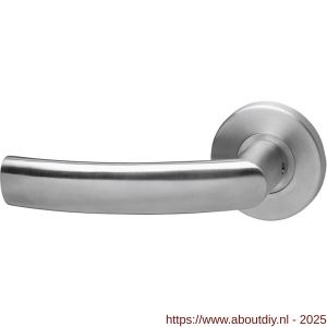 Intersteel 0906 deurkruk gatdeel links Blok op rozet verdekt diameter 55x8 mm met nokken RVS - A26007428 - afbeelding 1