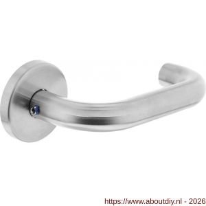 Intersteel 1011 deurkruk gatdeel rechts Rond op rozet verdekt diameter 55x8 mm met nokken EN 1906/3 RVS - A26005475 - afbeelding 1