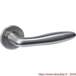 Intersteel 1023 deurkruk gatdeel rechts Q 03 op rozet verdekt diameter 52x6 mm RVS - A26011218 - afbeelding 1