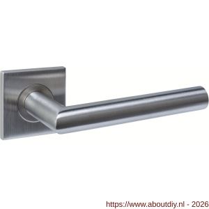 Intersteel 1034 deurkruk gatdeel rechts Q 04 op rozet verdekt 53x53x6 mm RVS - A26011220 - afbeelding 1