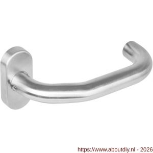 Intersteel Essentials 1236 deurkruk Verkropt op rozet verdekt ovaal 65x30x10 mm RVS - A26000599 - afbeelding 1