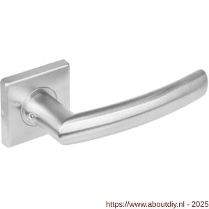 Intersteel 1248 deurkruk gatdeel Blok op rozet verdekt 53x53x8 mm met nokken RVS - A26007355 - afbeelding 1
