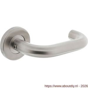 Intersteel Essentials 1271 deurkruk Rond op rozet verdekt diameter 53x8 mm met nokken EN 1906/4 RVS - A26005567 - afbeelding 1