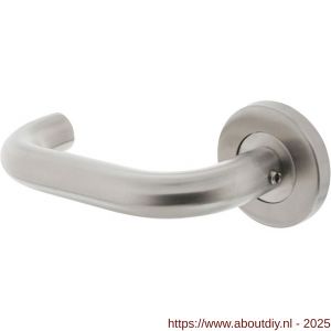 Intersteel 1271 deurkruk gatdeel links Rond op rozet verdekt diameter 53x8 mm met nokken EN 1906/4 RVS - A26005569 - afbeelding 1